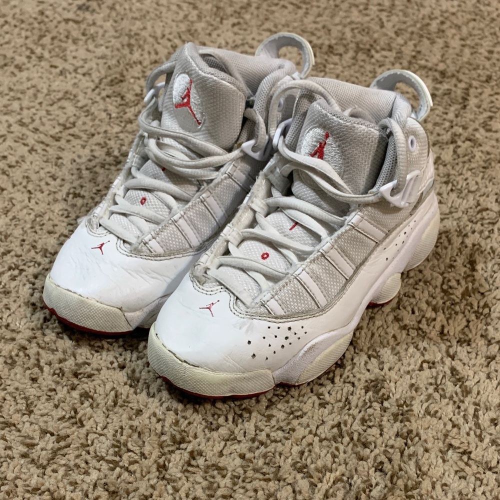 Jordan Kids Sneakers in White and Red
